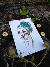 Charger l'image dans la galerie, A5 print "Shield-maiden" Misty Stroll by Pauline Scarangella