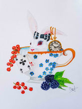 Charger l'image dans la galerie, A5 print "White rabbit" Misty Stroll by Pauline Scarangella
