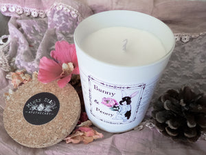 Scented candle "Bunny & Peony"