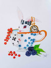 Load image into Gallery viewer, A5 print &quot;White rabbit&quot; Misty Stroll by Pauline Scarangella

